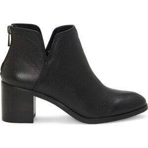 Enzo Angiolini Jainn Leather Block Heel Bootie - black, size 7.5M